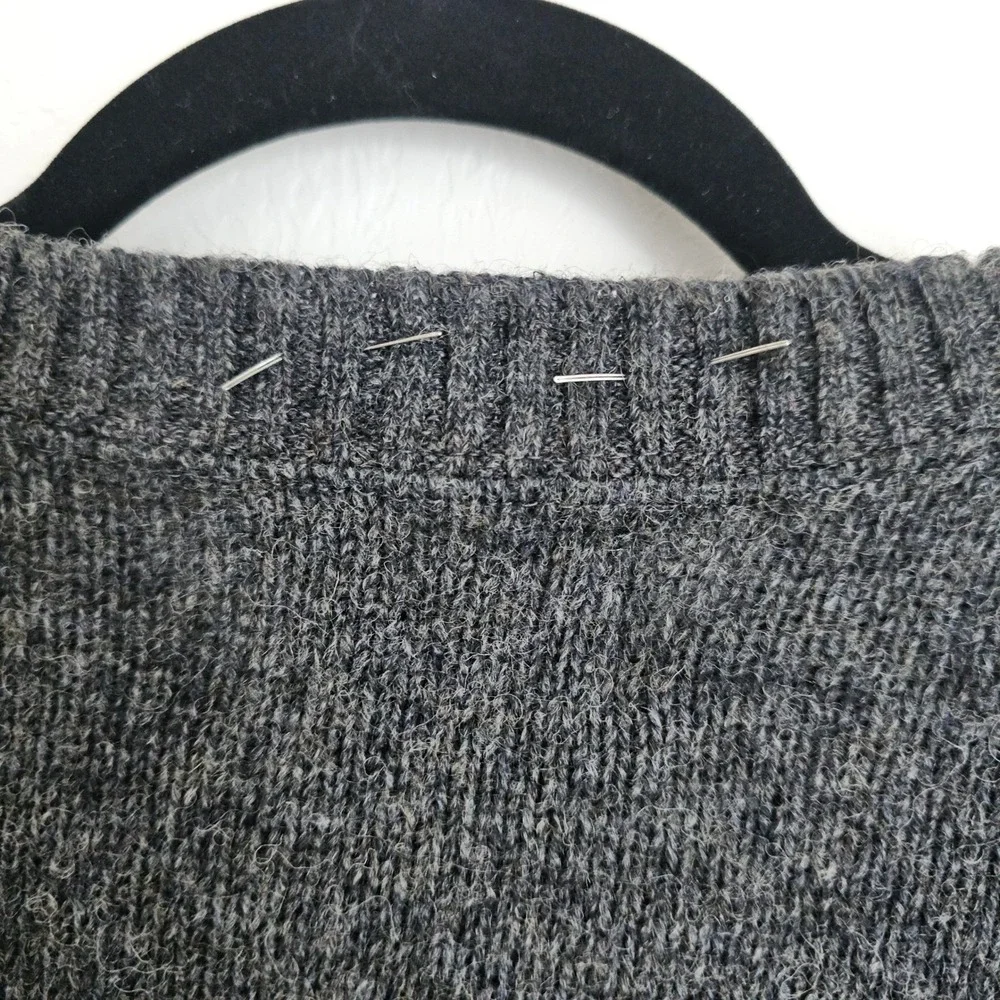 Amana Men's Grey Wool‎ Blend Duck Embroidered Fair Isle Vintage Sweater L USA